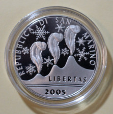 San Marino - Set - 5 Euro 2005 Olympiade - 10 Euro 2006 Canova - Silber PP!!!