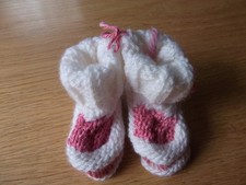 Babyschuhchen weiß-rosa - 8