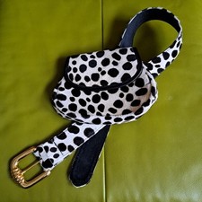 Amando Pollini Gürteltasche  mit passendem Gürtel schwarz/ecru  