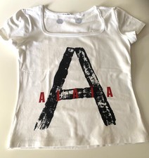 Vintage Alaia Shirt 36/38 weiß Logo-Shirt Rarität und super