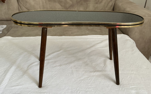 Blumenhocker nierentisch holz - ,