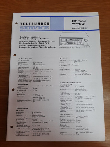 Telefunken service manual - telefunken,