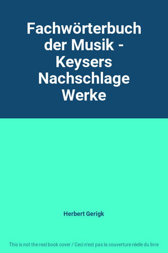 Fachwörterbuch der musik - der,
