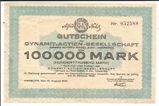 Hamburg,Dynamit AG,vorm.Alfred Nobel&Co AG,100000 Mark 1923