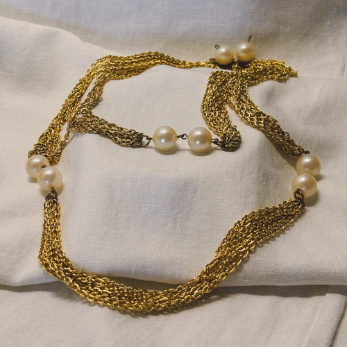 Gold colored multi strand - gold-colored, multi-strand