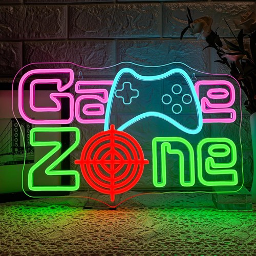 Neon schild game zone led - game,