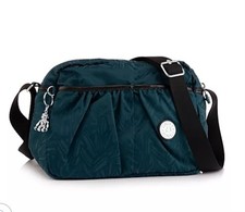 KIPLING® Midi-Umhängetasche Aileen 2 Hauptfächer Sicherheitsfach Petrol Gemuster