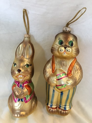 Große osterhasen aus glas - osterhasen,