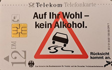 Telefonkarte Telefonwertkarte Sammelkarte 12DM Auf Ihr Wohl kein Alkohol Telekom