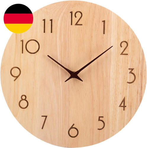 Accshine wanduhr holz eiche - wanduhr,