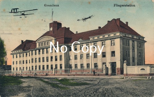 Postkarte fliegerstation - postkarte,