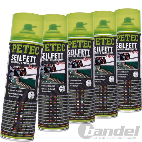 Petec seilfett spray 500 ml - 5x,