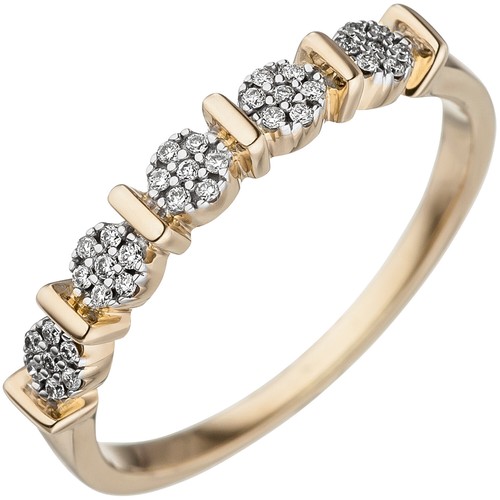 Damenring diamanten 585 - damenring,