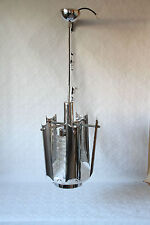 stylische Deckenlampe Hängelampe verchromt 60er  70er Jahre