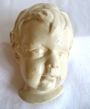 1949 Wandmaske Kinderkopf Büste Gips mit Signatur Dänemark