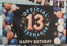 13. Geburtstag Banner Deko