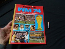 Fussball WM 74 das aktuelle Bergmann Sammelalbum 259 Bilder eingeklebt, 9 fehlen