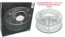 Glas Edelstahl Stövchen - 12