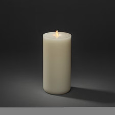 KONSTSMIDE LED Deko Licht Kerze Echtwachs 3D Flamme Ausblasfunktion mit Touch