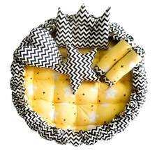 BB04 Babybett-Set gelb & weiß