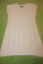 Topolino  Kleid  Strickkleid Pullover creme weiß Gr. 122 Zopfmuster