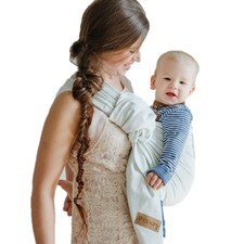 Shabany® - Ring Sling Tragetuch - 100% Bio Baumwolle - Babybauchtrage für Neugeb
