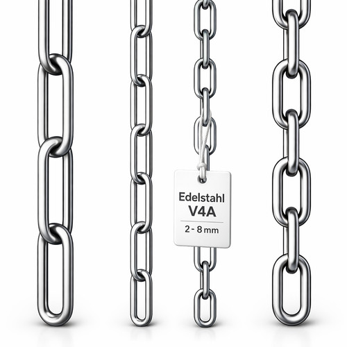 Edelstahlkette va4 8 mm - -8,