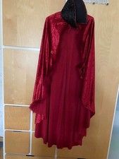 Halloween! Vampir-cape, Teufels-cape, Dracula-cape , rot m. schw. Stehkragen