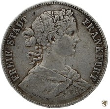 FRANKFURT, Freie Stadt, Taler, 1860, AKS 8, schön