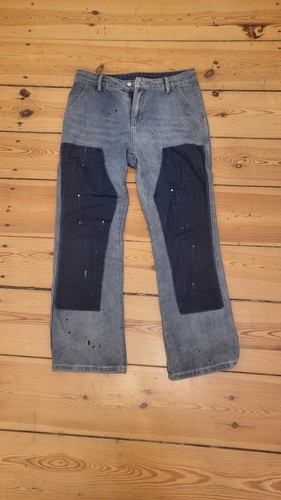 Flared style splattered blue - flared,