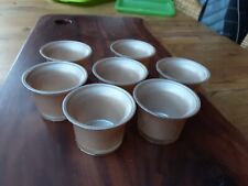 7 Teelichtgläser von Villaverde in Cremegold, neu, Teelichthalter