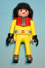  Playmobil Ersatzteile Figur 4214 Wurfgleiter Pilot gelb mit Helm Handschuhen