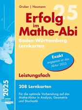 Erfolg im Mathe-Abi 2025, 208 Lernkarten Leistungsfach Allgemeinbildendes Gymnas