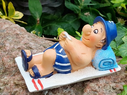 Urlauber mann handtuch strand - mann,
