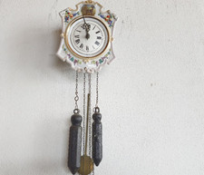 JUGENDSTIL Porzellan Wanduhr