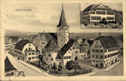 Merklingen weil der stadt - ak,