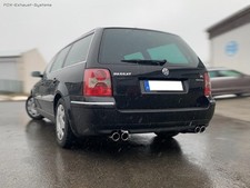  Edelstahl Duplex Sportauspuff VW Passat 3B 3BG 4Motion 2x76mm abgeschrägt