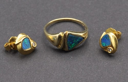 Set ohrringe ring - set, boulder