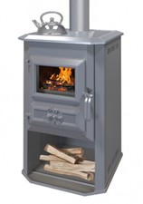 EEK A+ Kaminofen Pella G mit Herdplatte, gussgrau - 5,4kW