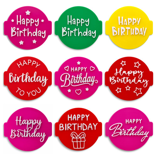 Happy birthday prägestempel - happy,