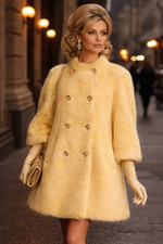 Vintage 60er Lama Mantel Gelb