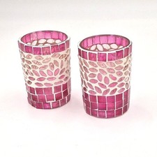 Windlicht Glas Mosaik 2 Stk