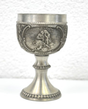 alter Zinnbecher Pokal SKS design 95% Zinn Becher Trinkgefäß Wein 8966