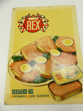 Blechschild Metallschild  "REX Seefische" Scheunenfund NK-186