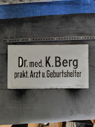 Emaille schild arzt - emaille,