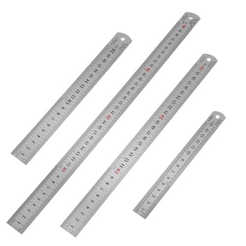 Metall lineal set - metall, 4-tlg
