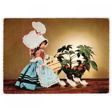 AK Puppe aus der Normandie (Frankreich) mit Gänsen