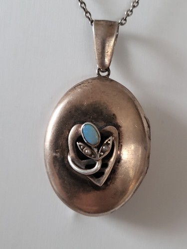 Jugendstil silber anhänger - silber,