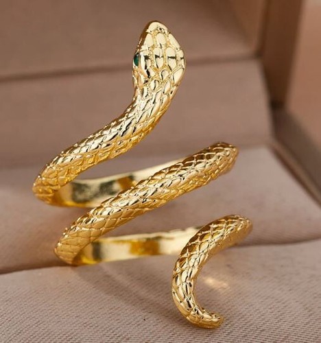 Goldener schlangenring schmuck - schlangenring,
