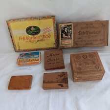 7 alte Zigarrenkisten